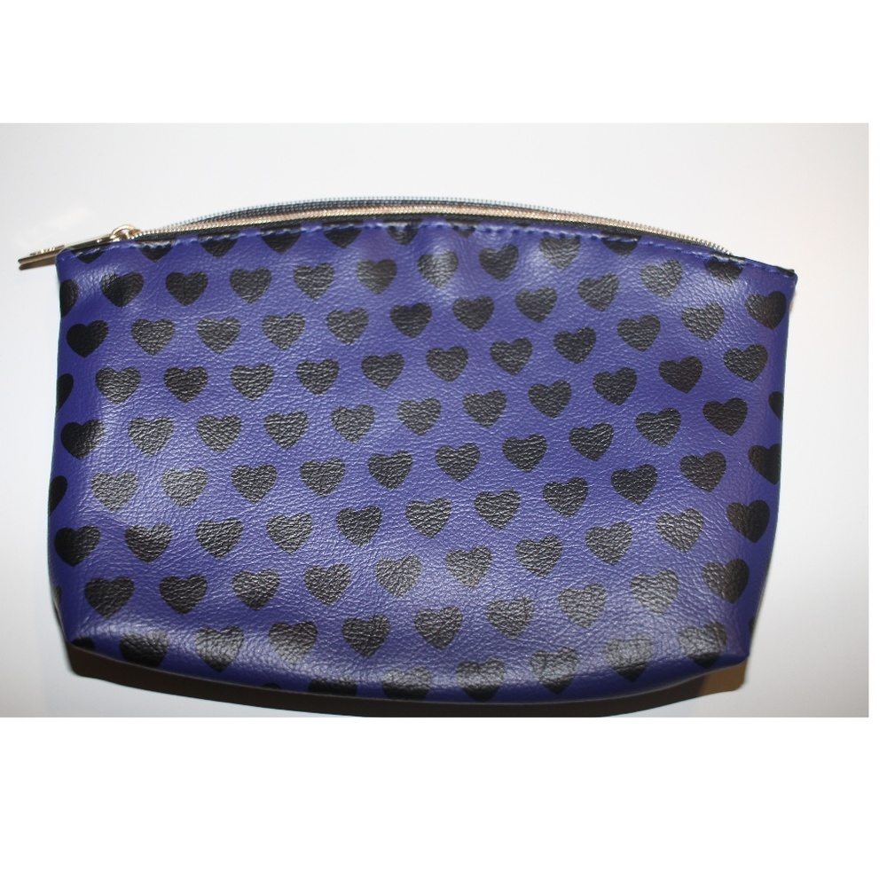 Ipsy Bag | Purple with Black Hearts